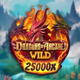 Dragons of Arcane Wild slot logo by Foxium at Casinova Casino