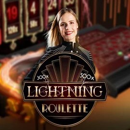 Lightning Roulette slot logo by Evolution at Casinova Casino