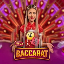 Mega Baccarat logo – Live Casino by Pragmatic Play at Casinova Casino