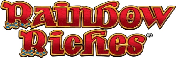 Slingo Rainbow Riches slot logo by Gaming Realms at Casinova Casino