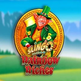 Slingo Rainbow Riches logo by Gaming Realms at Casinova Casino