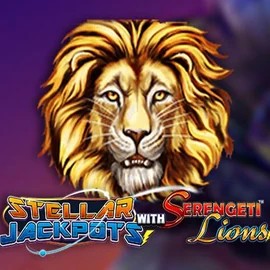 Stellar Jackpots with Serengeti Lions logo – Jackpots by Lightning Box Game at Casinova Casino